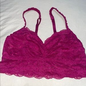 PINK Victoria's Secret Magenta Lace Bralette